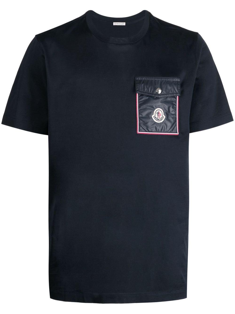 Moncler 标贴胸袋T恤 - 蓝色