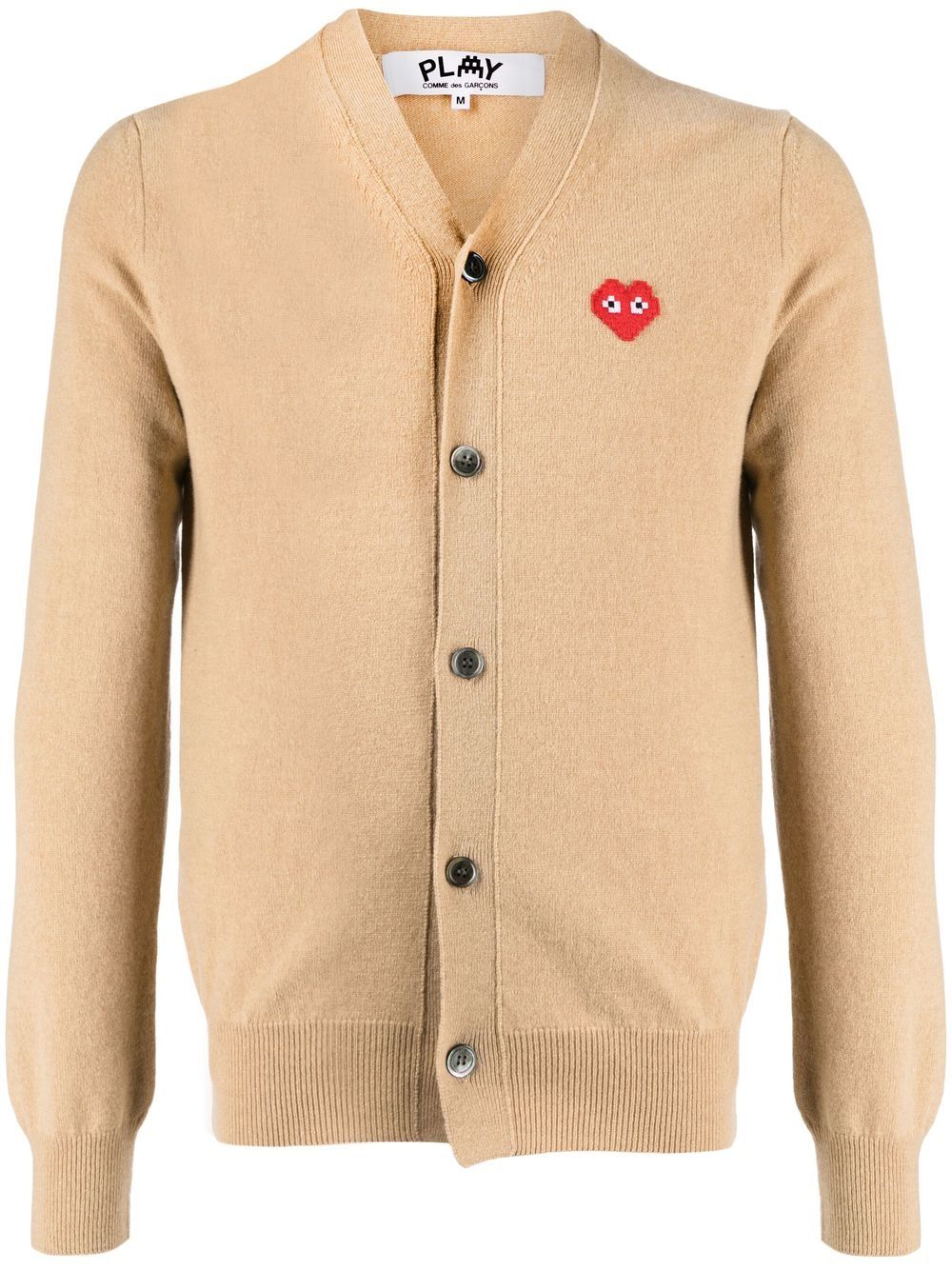 Comme Des Garçons 标贴羊毛开衫 - 褐色