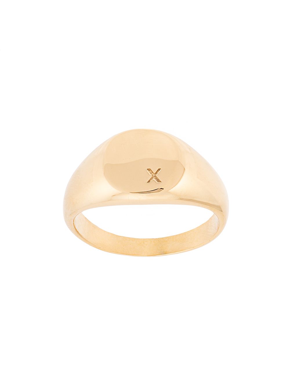 Nialaya Jewelry 经典图章戒指 - 金色