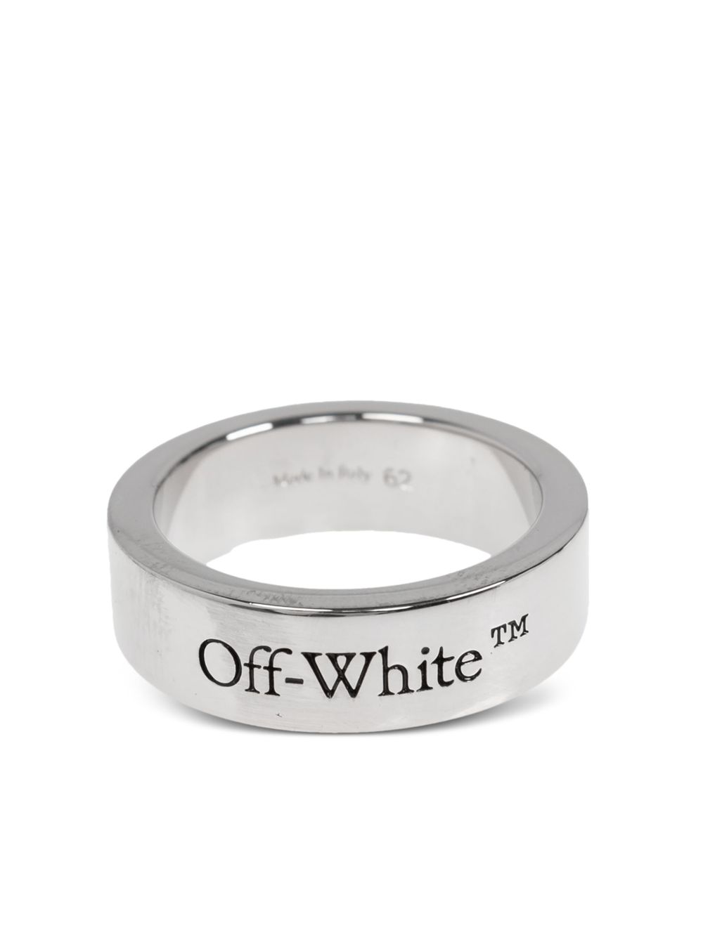 Off-White 雕刻戒指 - 银色