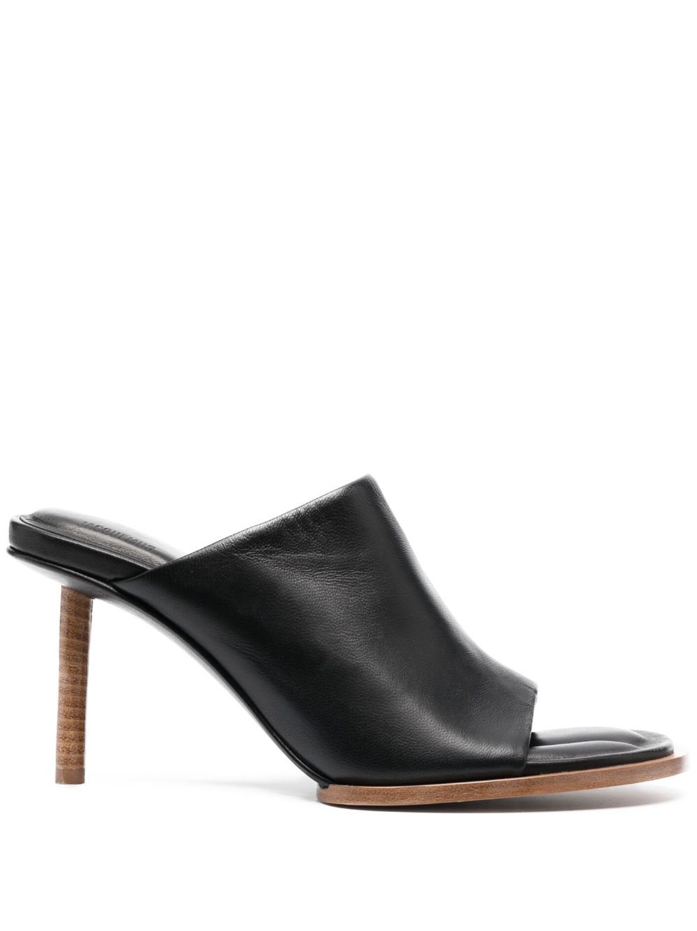 Jacquemus Les Mules Rond Carré 皮质穆勒鞋 - 黑色