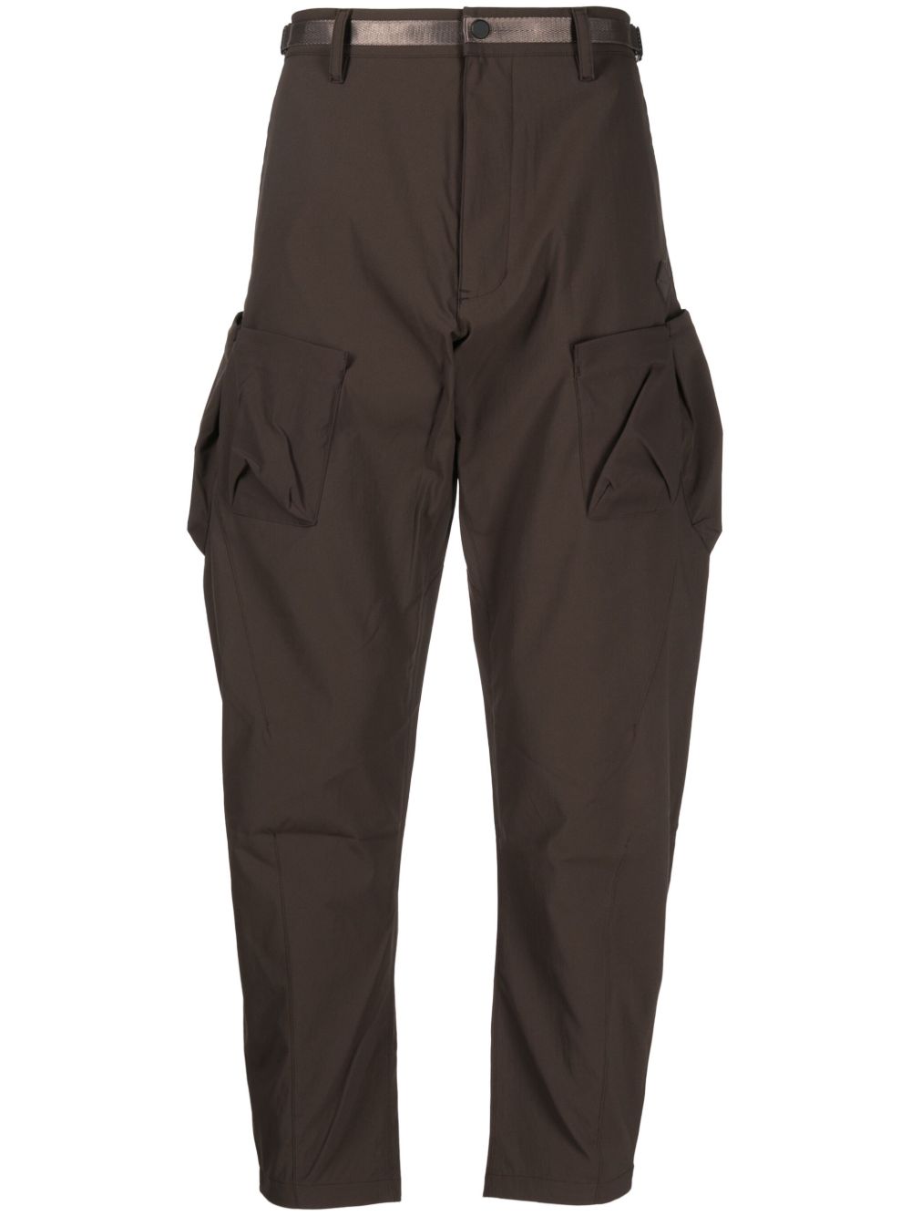 Spoonyard logo-appliqué tapered cargo trousers - 褐色