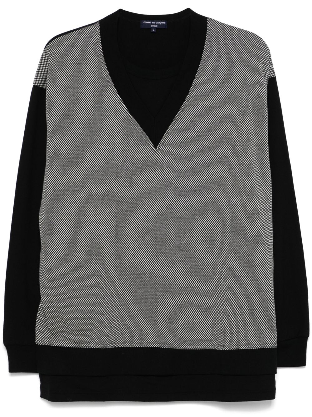 Comme des Garçons Homme 提花卫衣 - 黑色