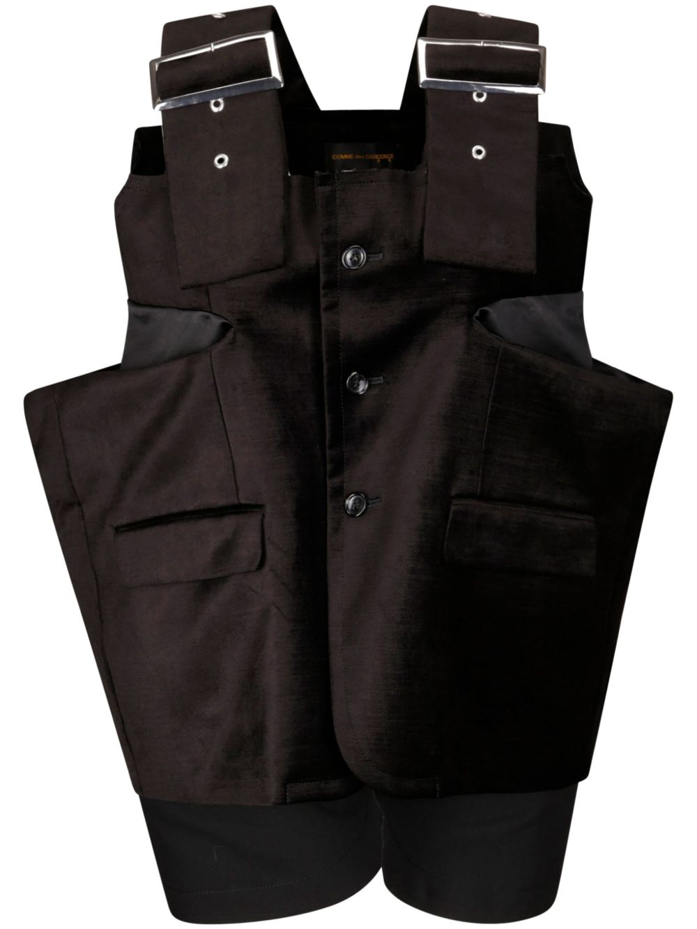 Comme Des Garçons 排扣夹克 - 黑色