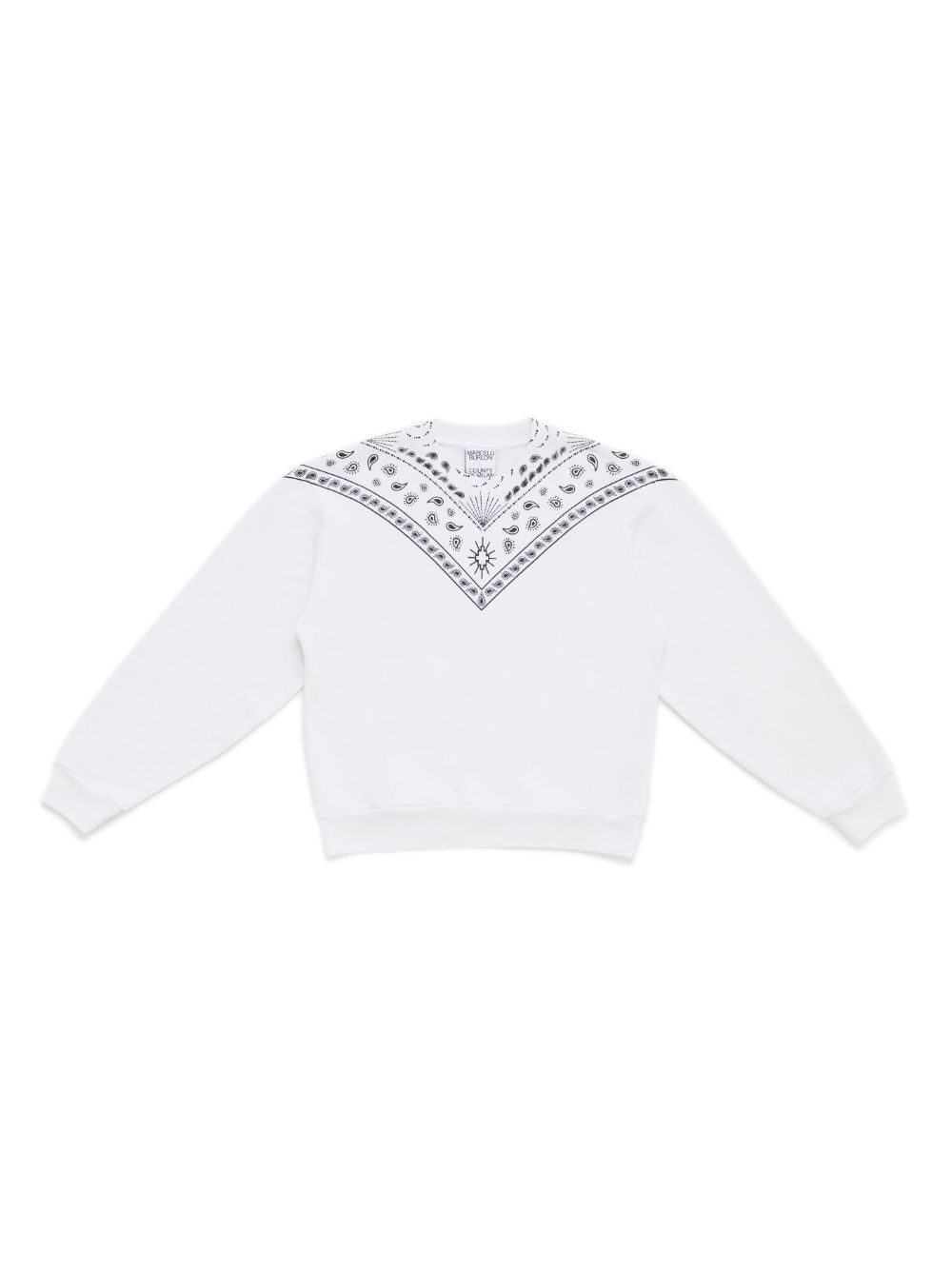 Marcelo Burlon County Of Milan Kids 头巾印花棉卫衣 - 白色