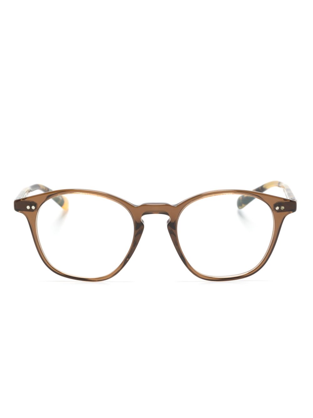 Oliver Peoples Ronne 圆框眼镜 - 褐色