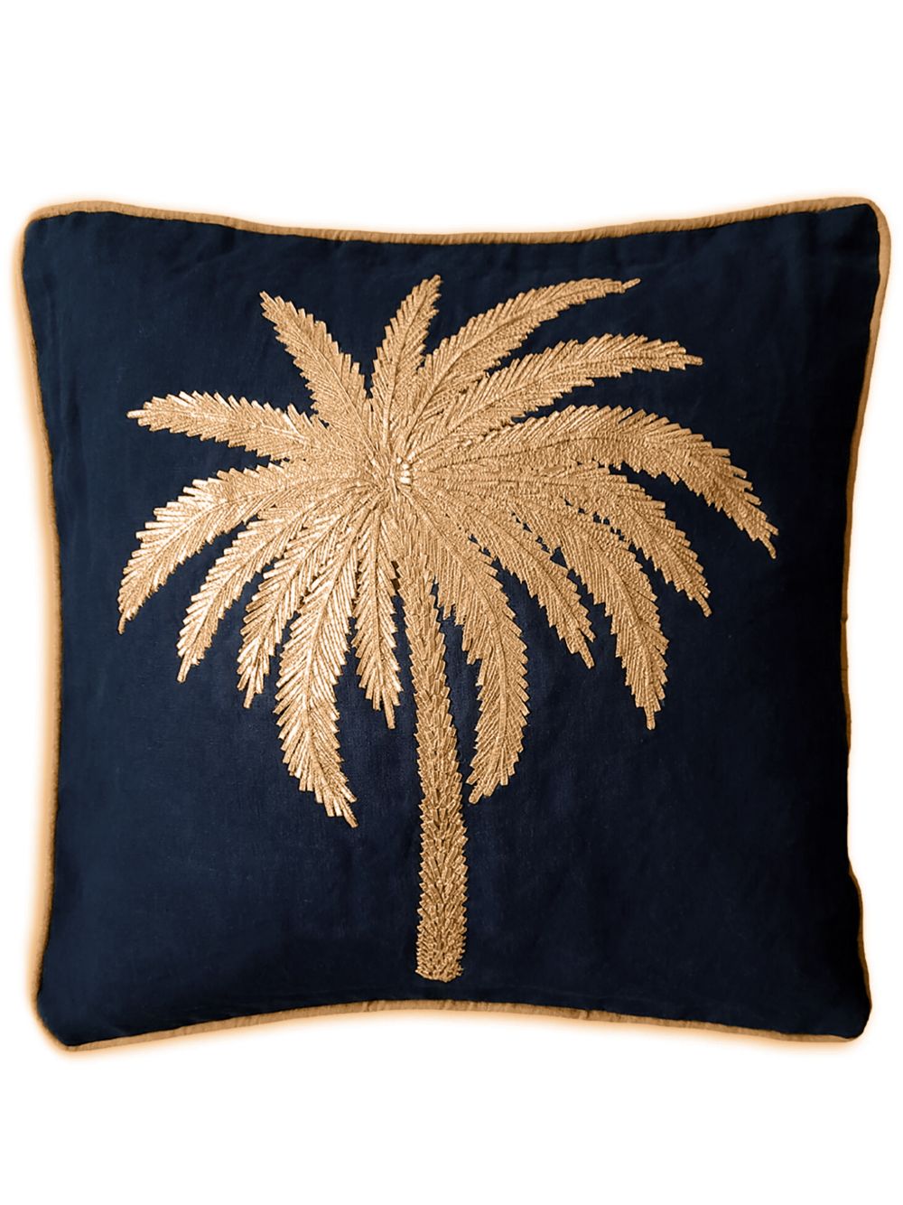 Les-Ottomans Palms 刺绣抱枕 - 白色