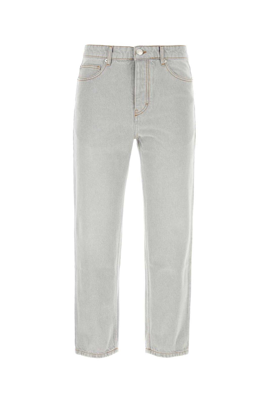 Ami Alexandre Mattiussi Logo Patch Straight Leg Jeans