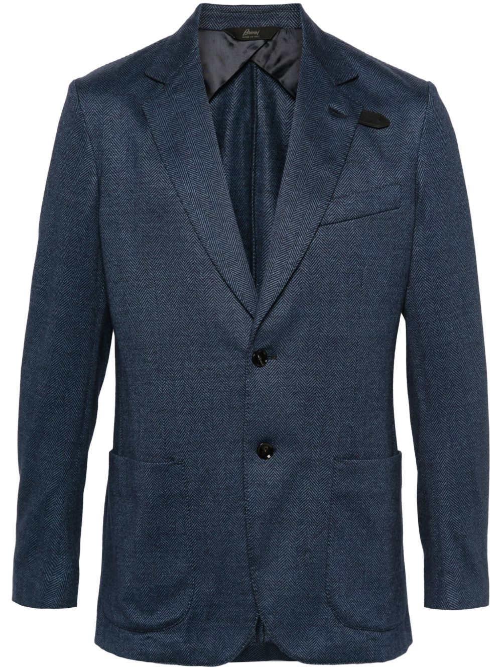Brioni 平驳领单排扣西装夹克 - 蓝色