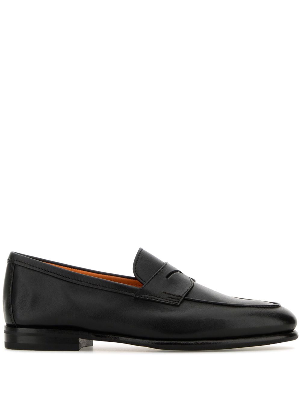 Santoni Carlos 皮质乐福鞋 - 黑色