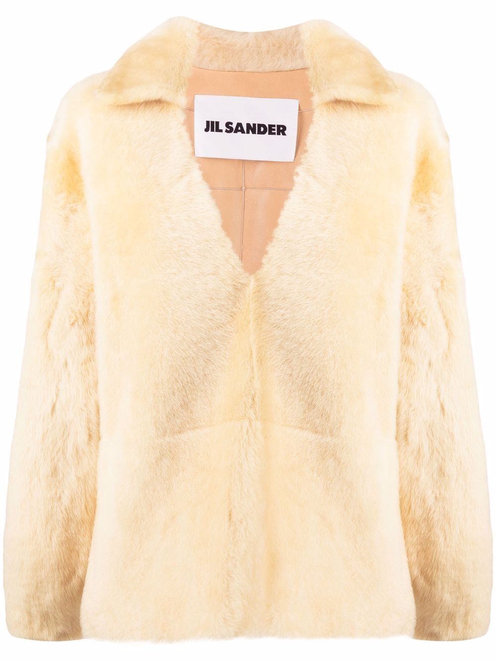 Jil Sander V领纹理夹克 - 中性色