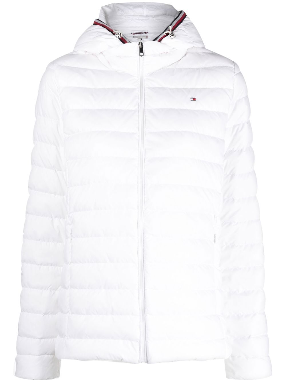 Tommy Hilfiger 连帽填充夹克 - 白色