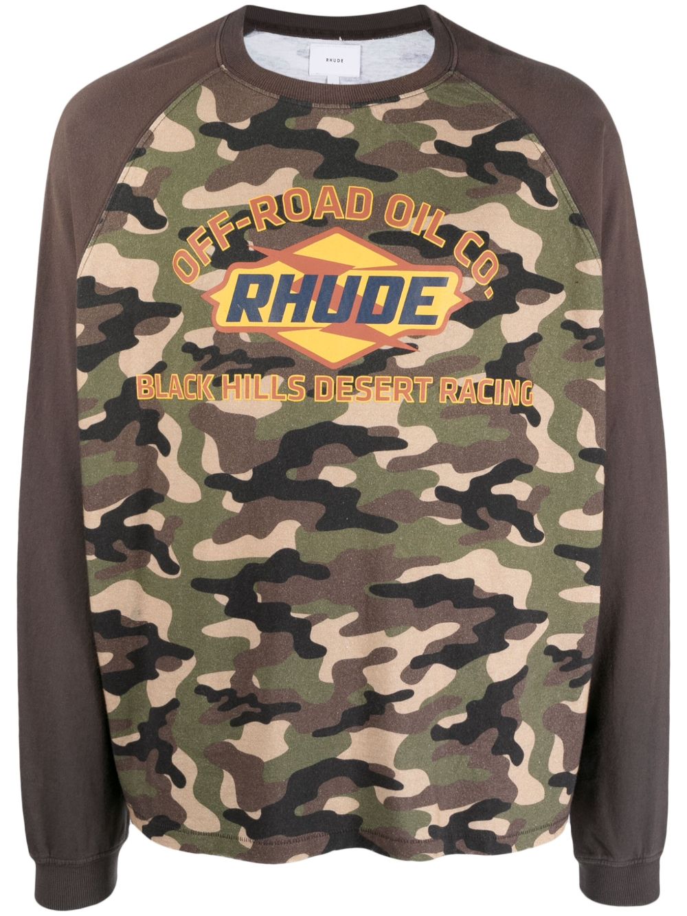 RHUDE 迷彩印花棉T恤 - 黑色
