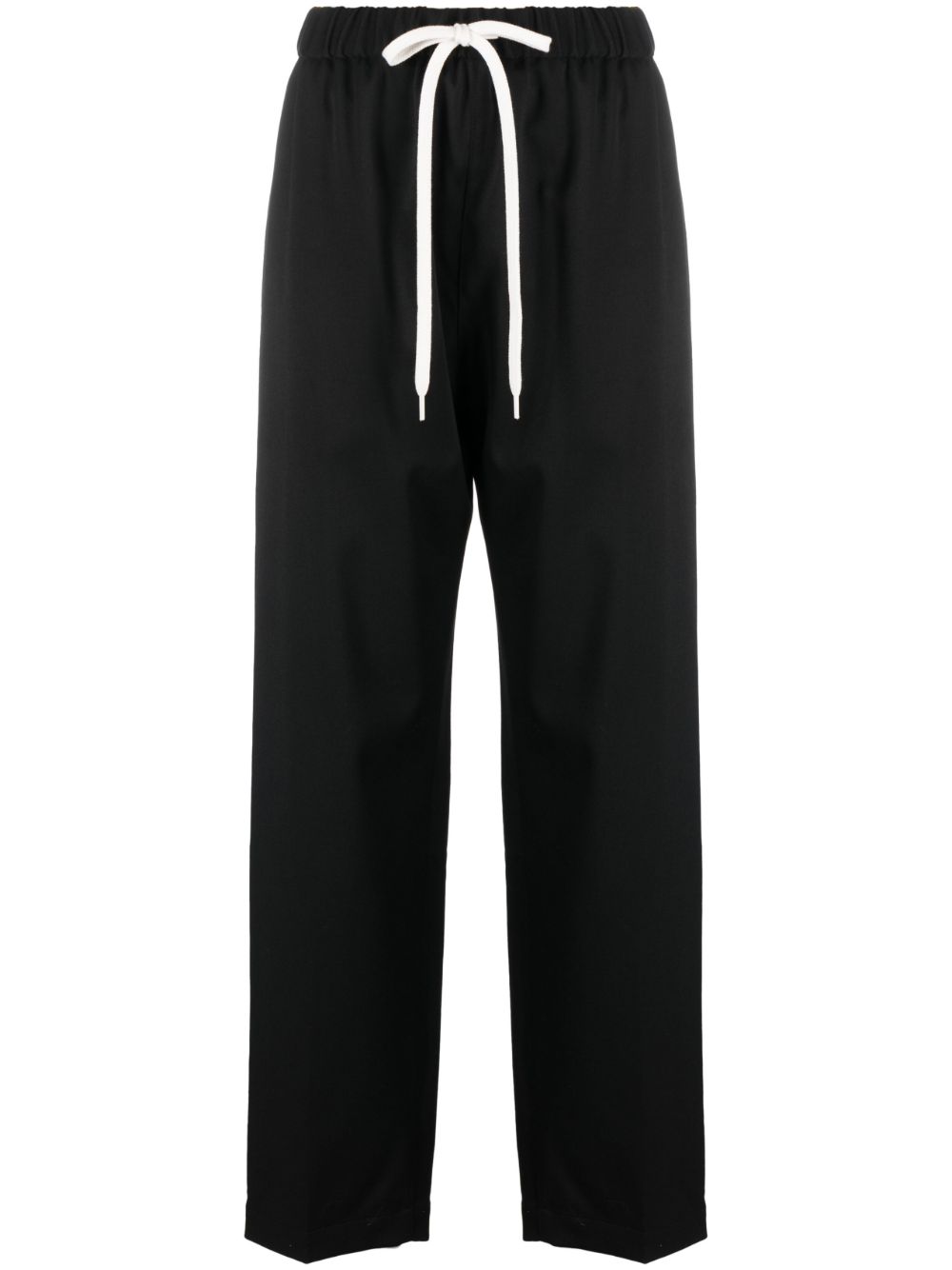 MM6 Maison Margiela 抽绳腰边西裤 - 黑色
