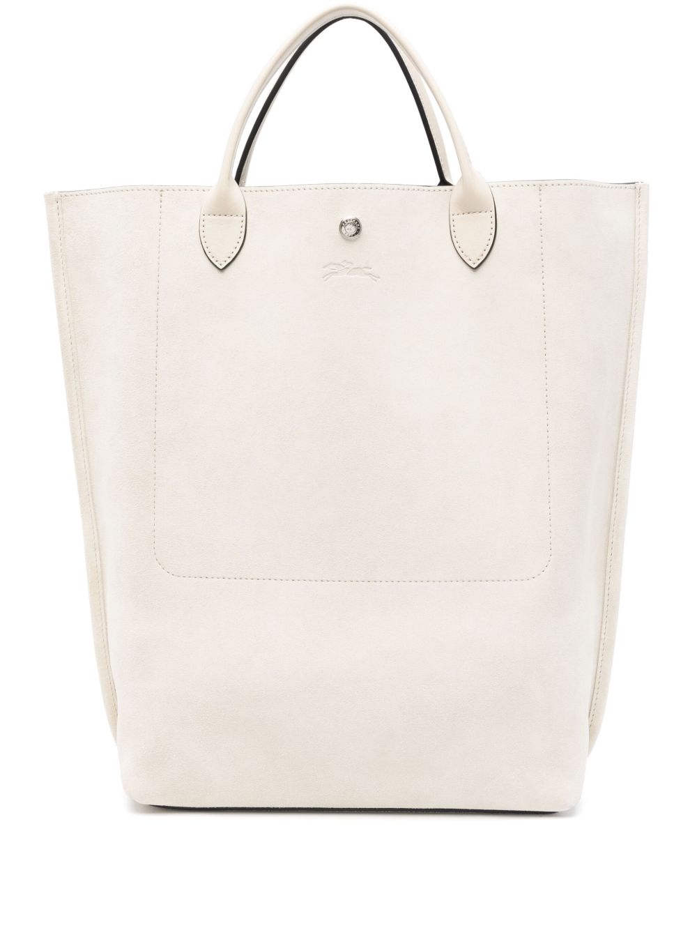 Longchamp Cabas 中号绒面皮托特包 - 中性色