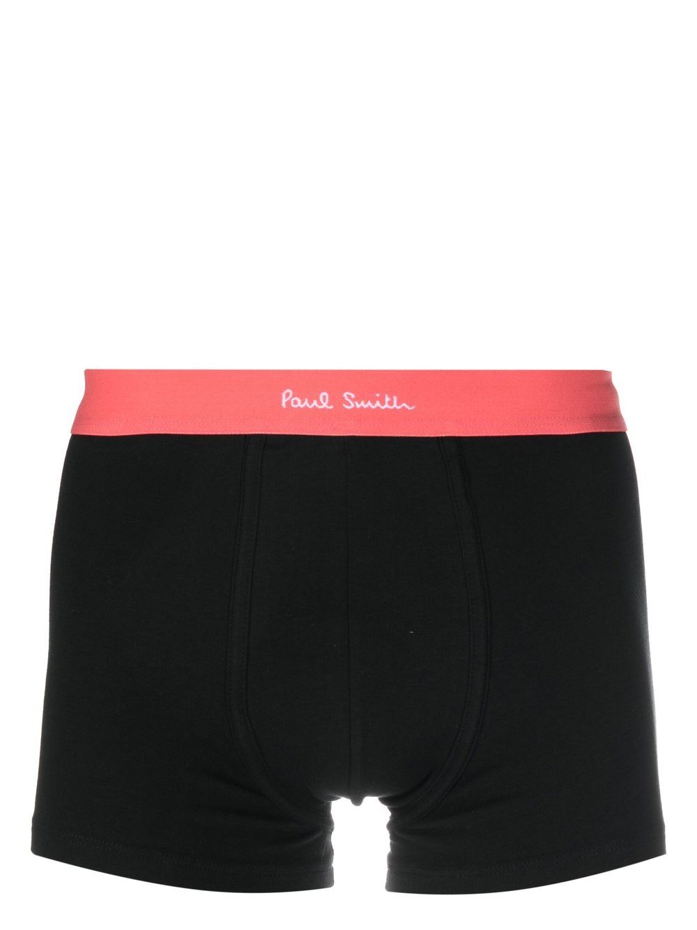 Paul Smith 对比logo裤腰四角裤 - 黑色