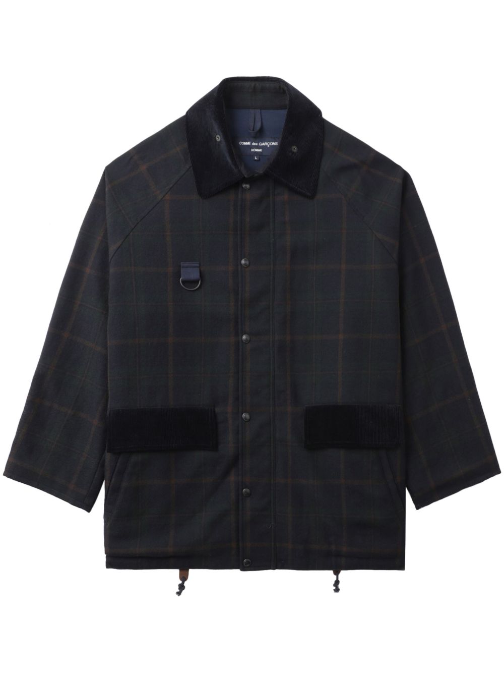 Comme des Garçons Homme 格纹夹克 - 蓝色
