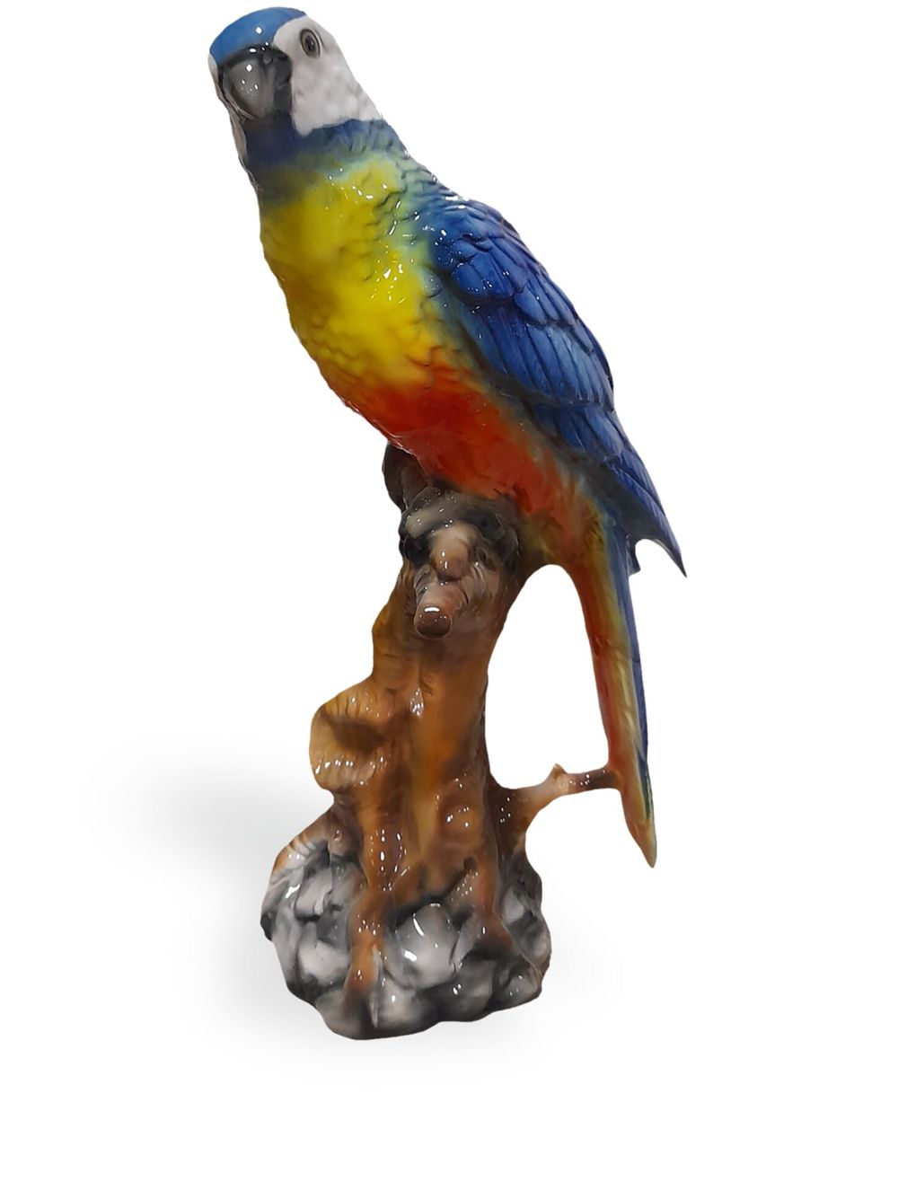 Les-Ottomans Parrot 大号陶瓷雕塑艺术品 - 彩色