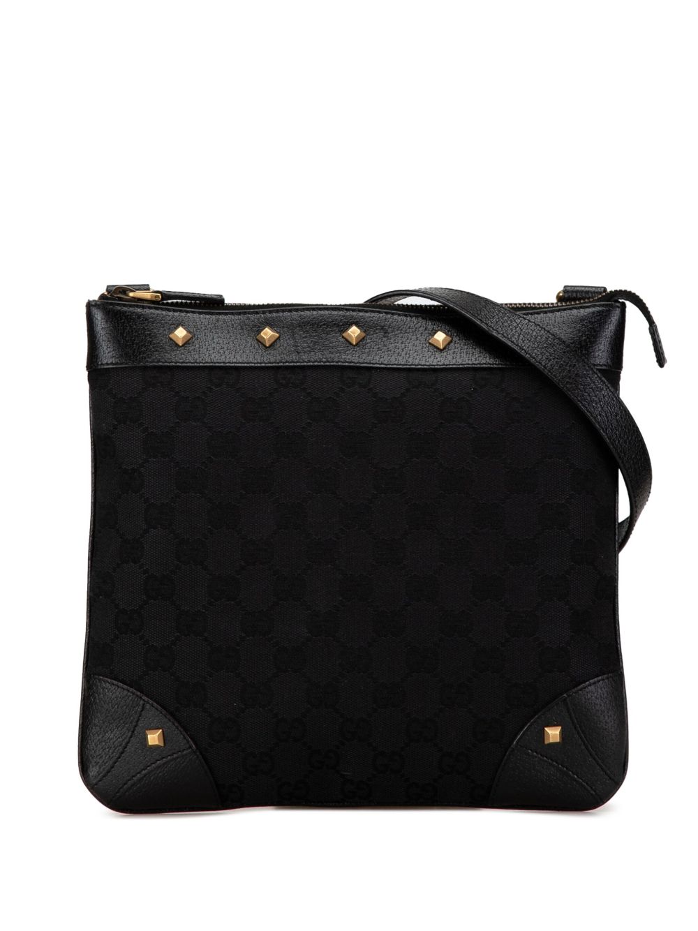 Gucci Pre-Owned GG Canvas Nailhead 斜挎包（2000-2015年典藏款） - 黑色