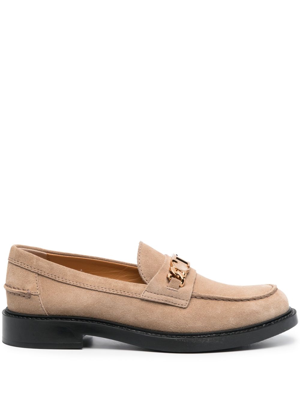 Tod's logo标牌皮质乐福鞋 - 中性色