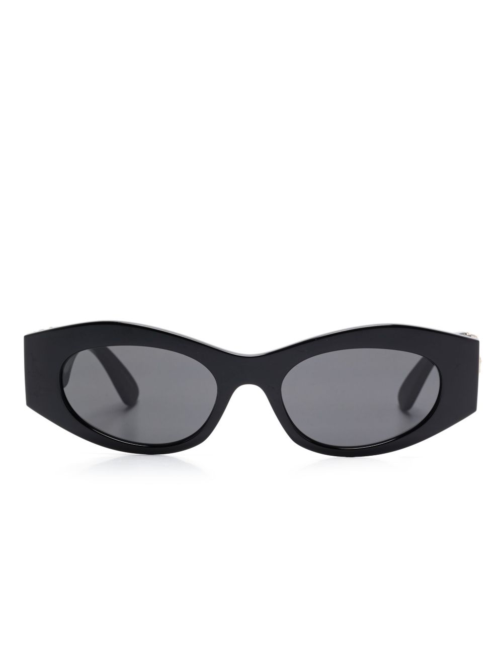 Versace Eyewear 美杜莎头像标牌太阳眼镜 - 黑色