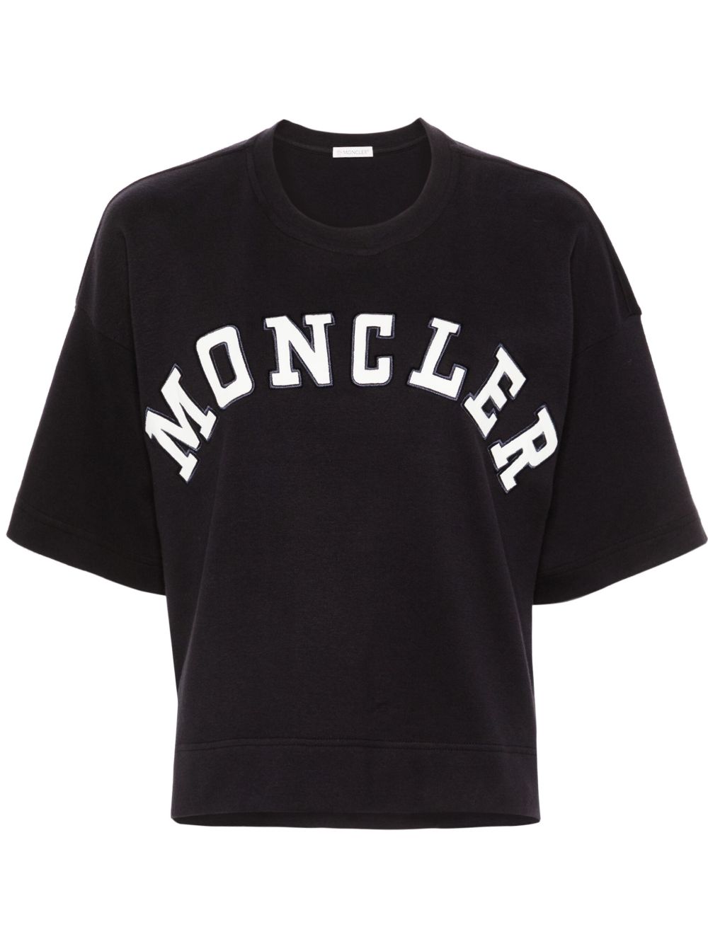 Moncler 标贴棉T恤 - 蓝色