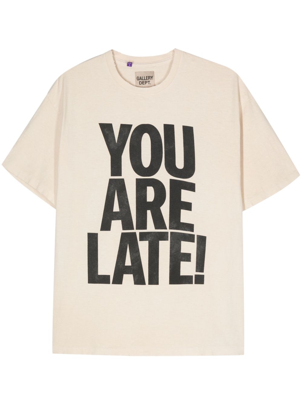 GALLERY DEPT. You Are Late Cotton T恤 - 中性色