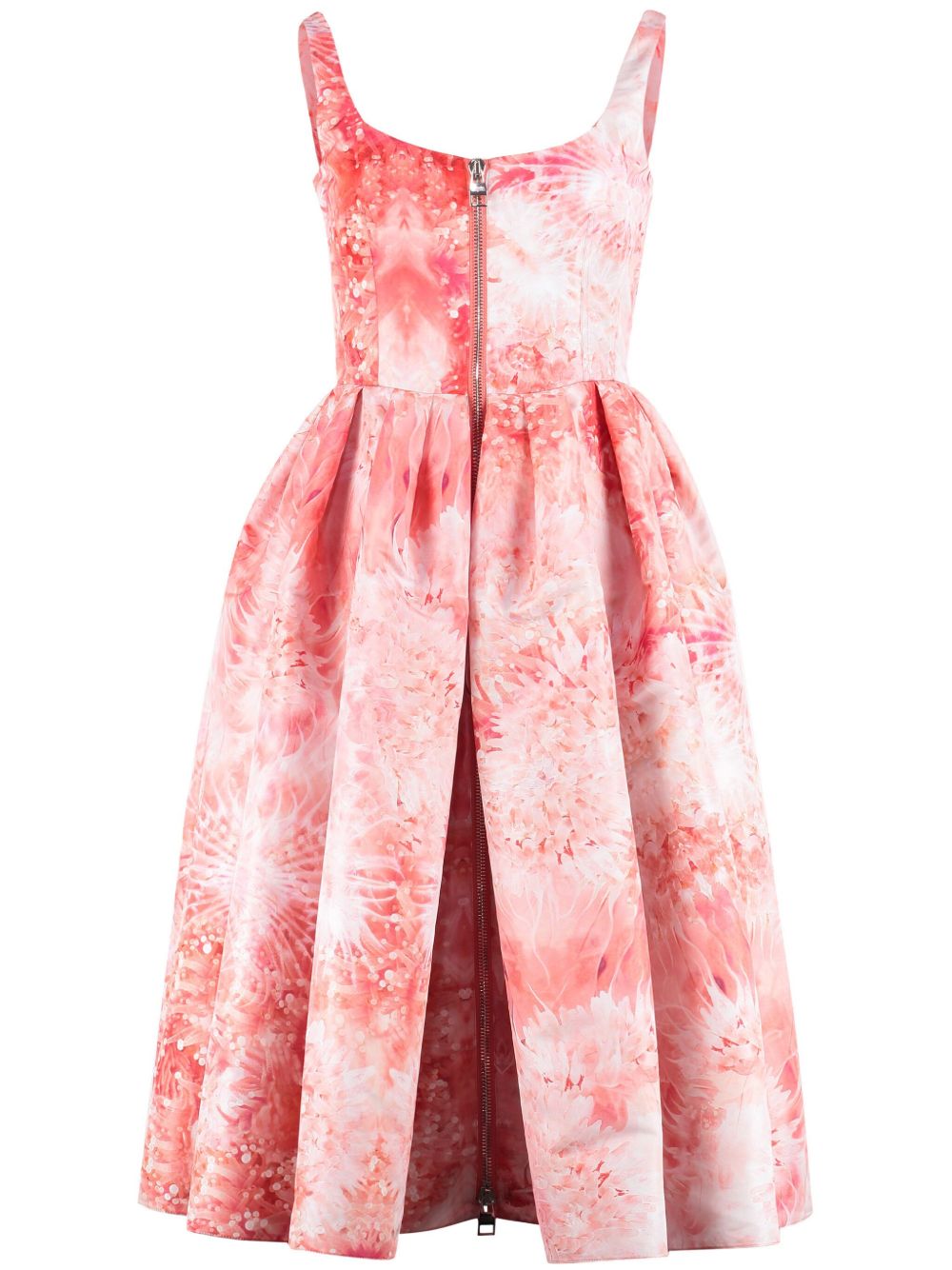 Alexander McQueen 亚历山大·麦昆 印花伞形连衣裙 - 红色