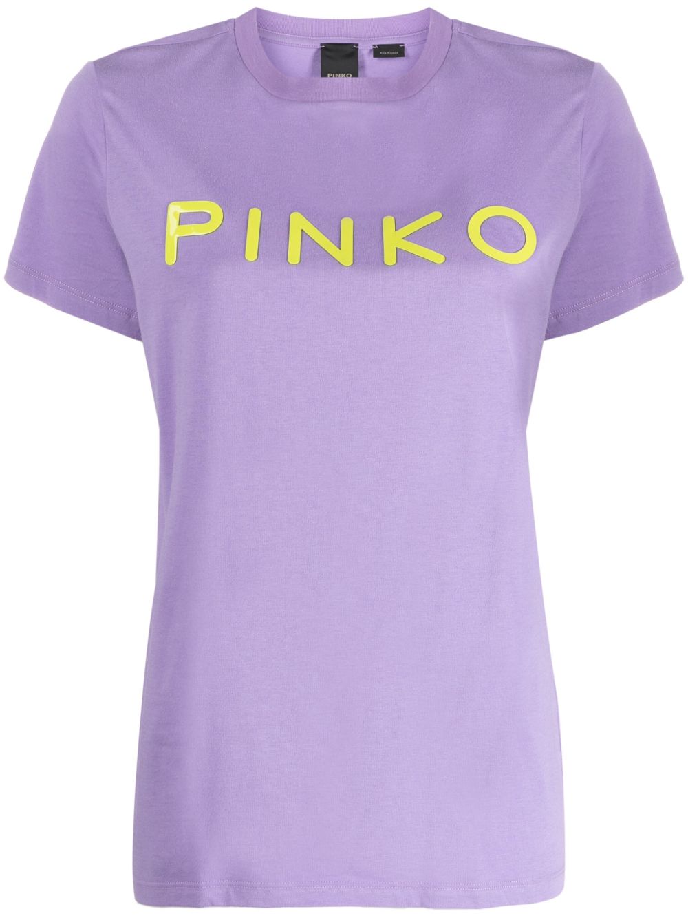 PINKO logo贴花棉T恤 - 紫色