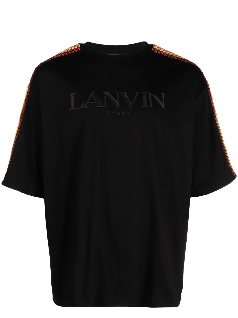 Lanvin Curb 蕾丝缀饰T恤 - 黑色