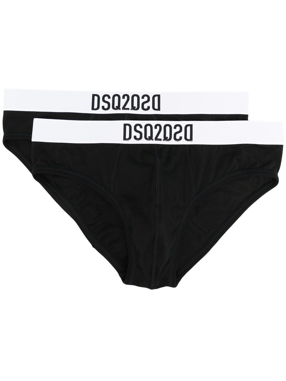 DSQUARED2 D2次方 logo裤腰三角裤 - 黑色