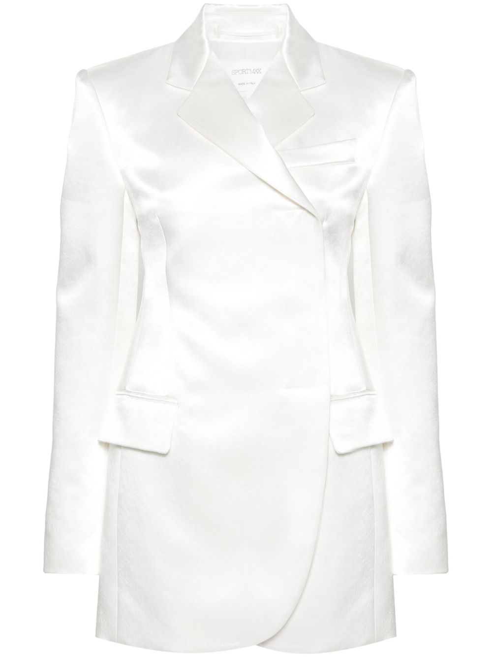 Sportmax Globale 缎面西装夹克 - 白色