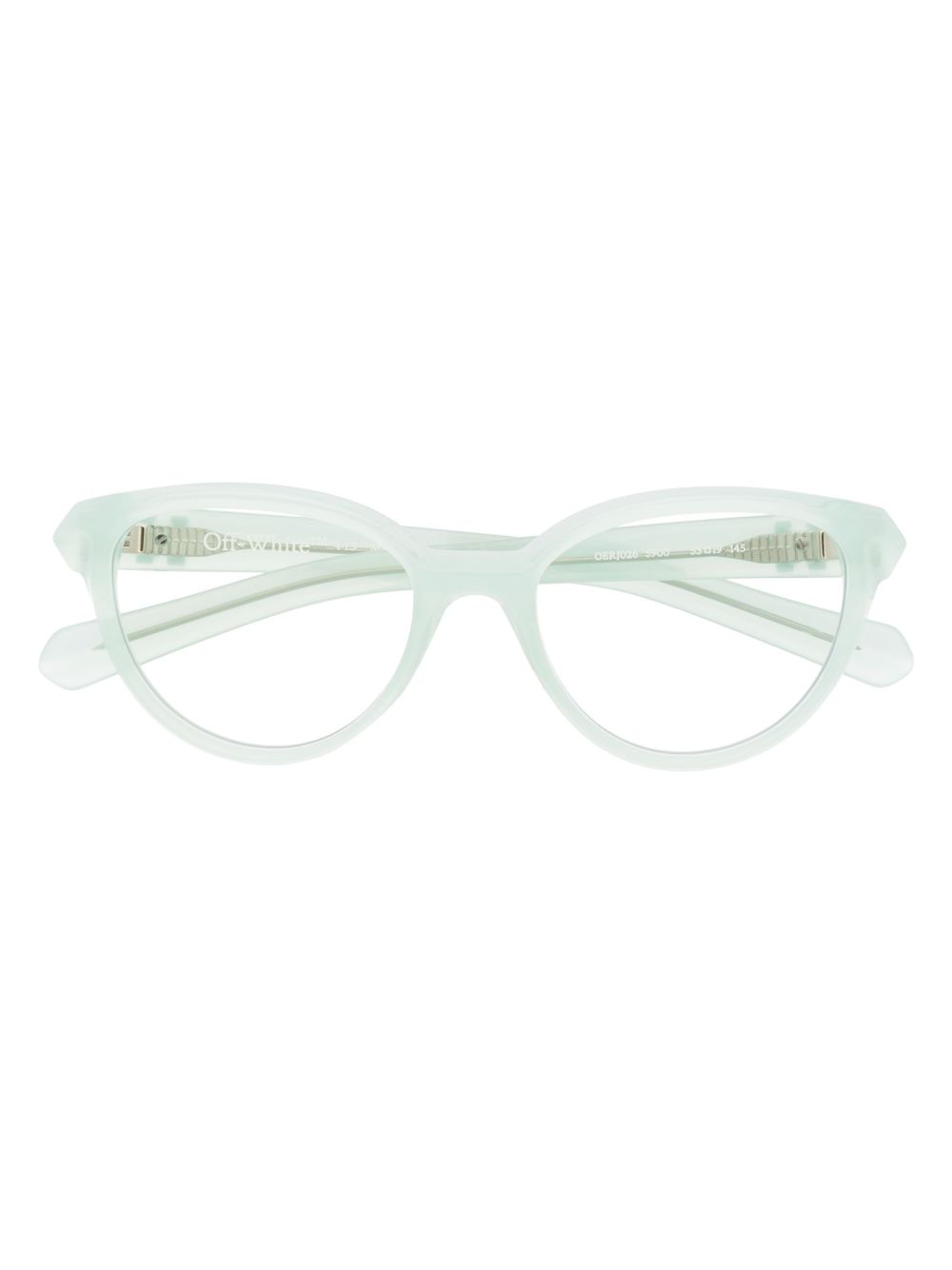 Off-White Eyewear Style 26 圆形镜框眼镜 - 绿色