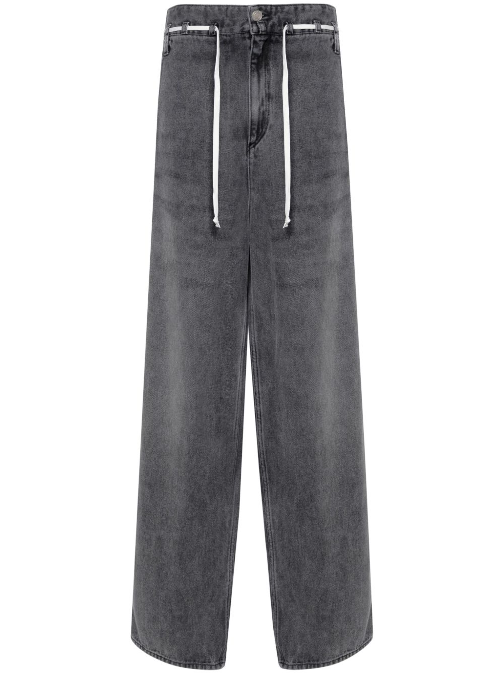 ISABEL MARANT Jordy 系带阔腿牛仔裤 - 灰色