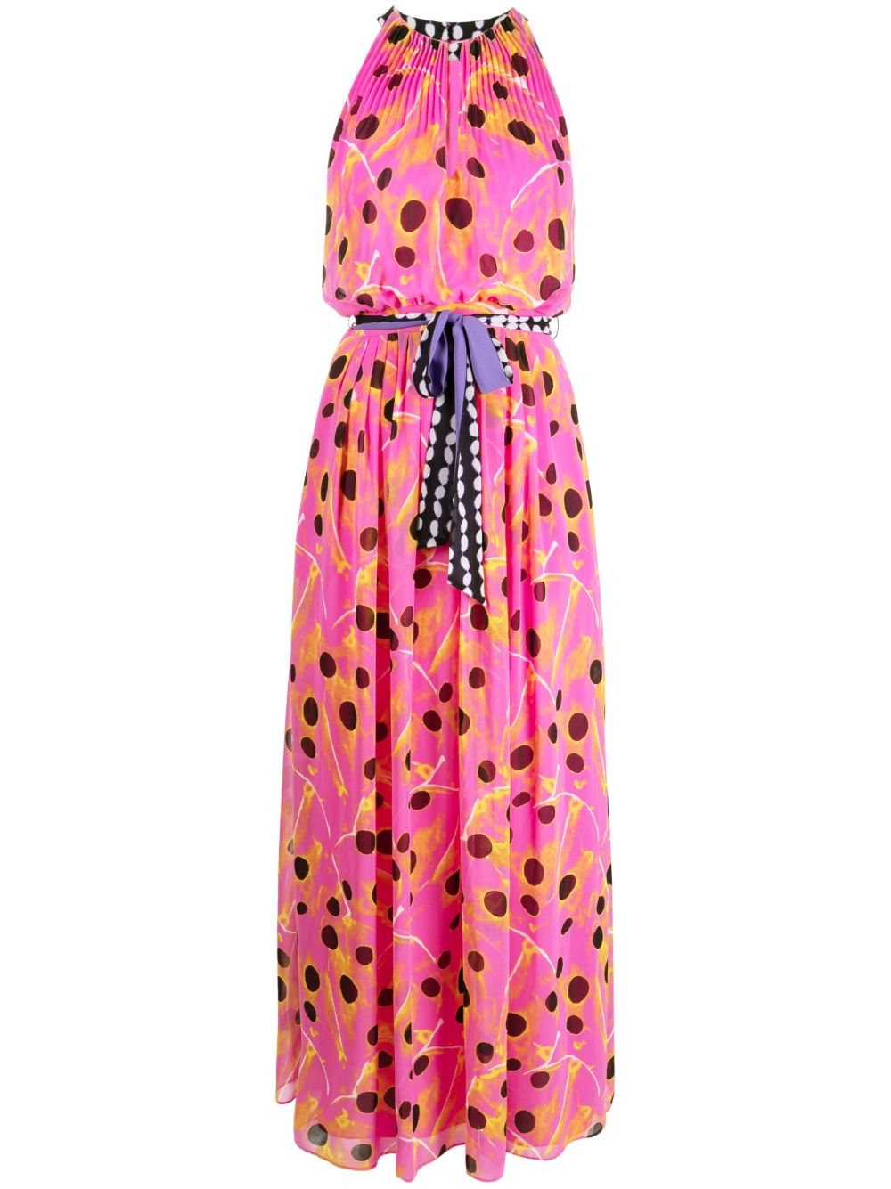 DVF Diane von Furstenberg 波点印花无袖连衣裙 - 粉色