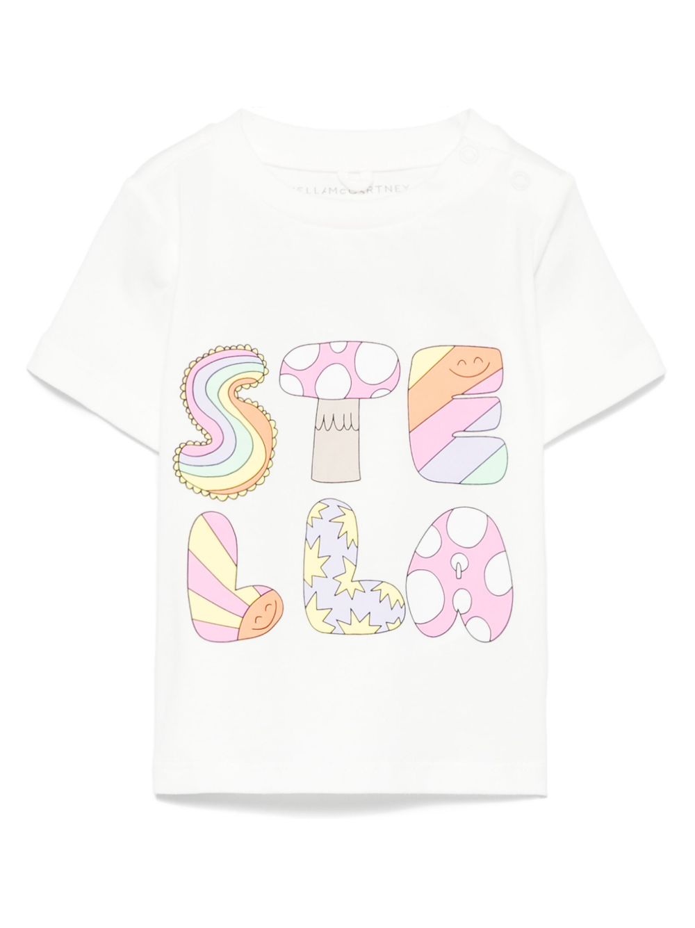 Stella McCartney Kids logo印花T恤 - 白色