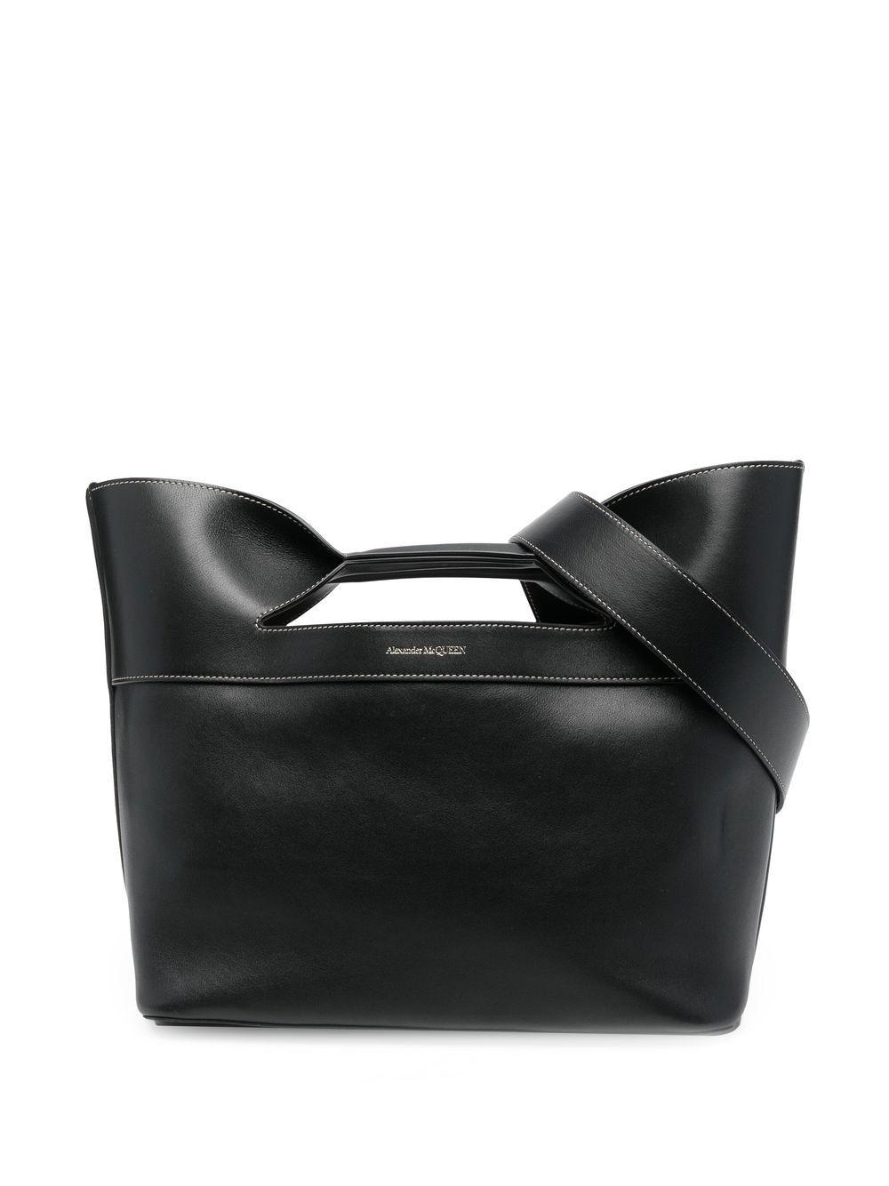 Alexander McQueen logo印花托特包 - 黑色