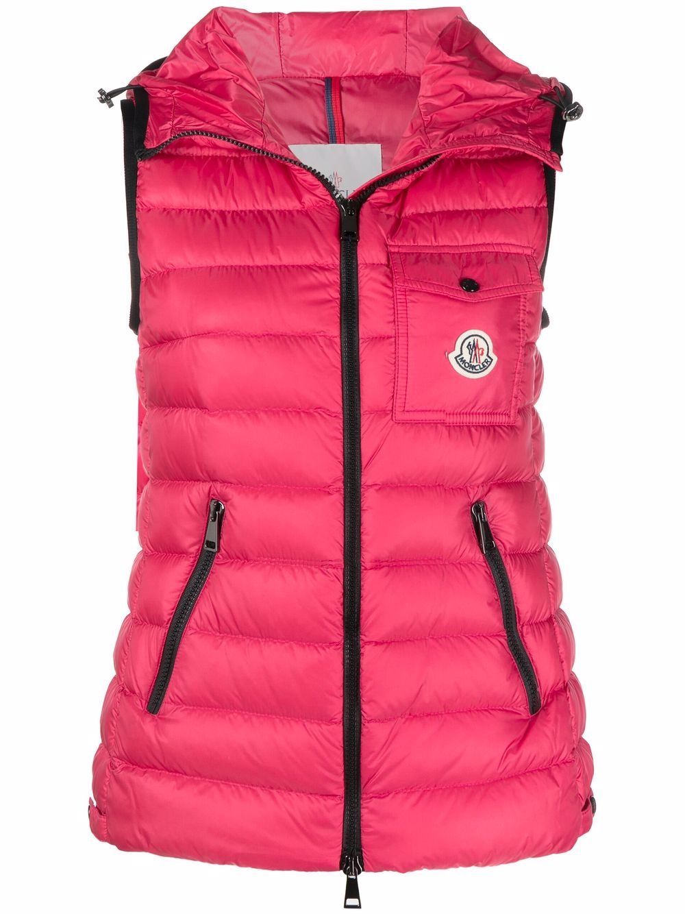 Moncler Glyco 填充无袖马甲 - 粉色