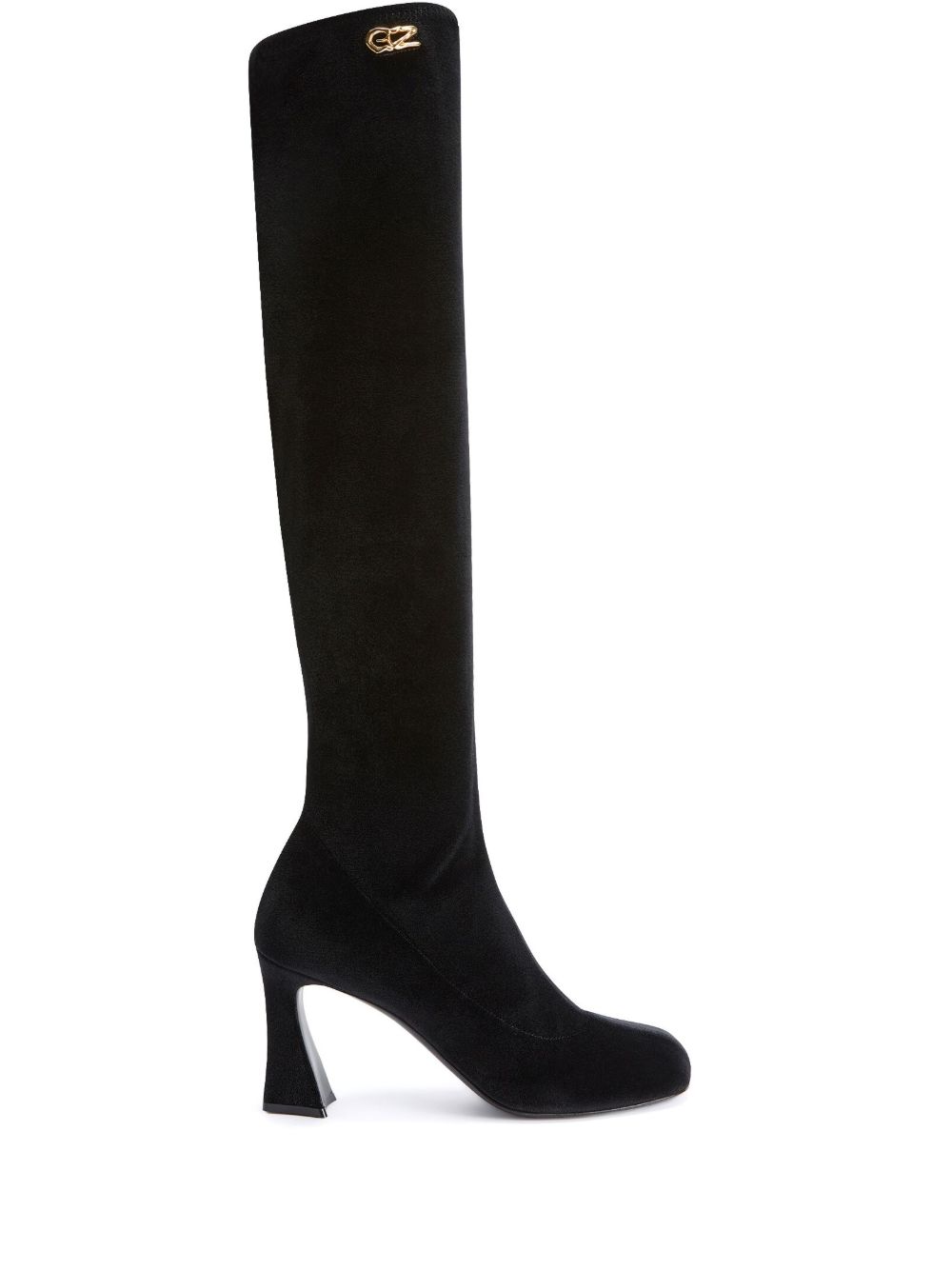Giuseppe Zanotti Teresee 高跟皮质及膝靴 - 黑色