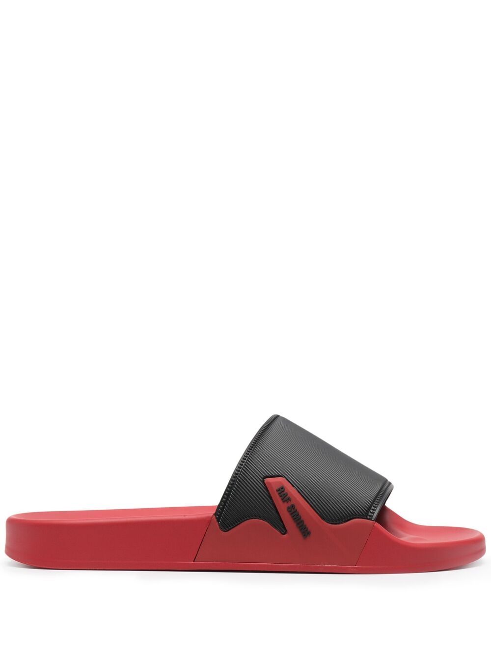 Raf Simons 对比鞋带拖鞋 - 黑色