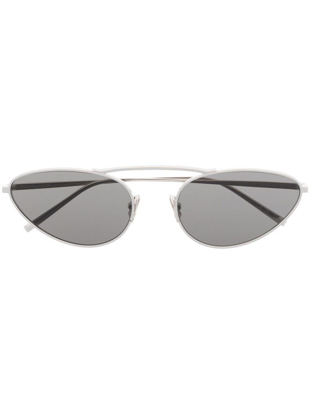 Saint Laurent Eyewear 圣罗兰眼镜系列 有色镜片猫眼框太阳眼镜 - 银色