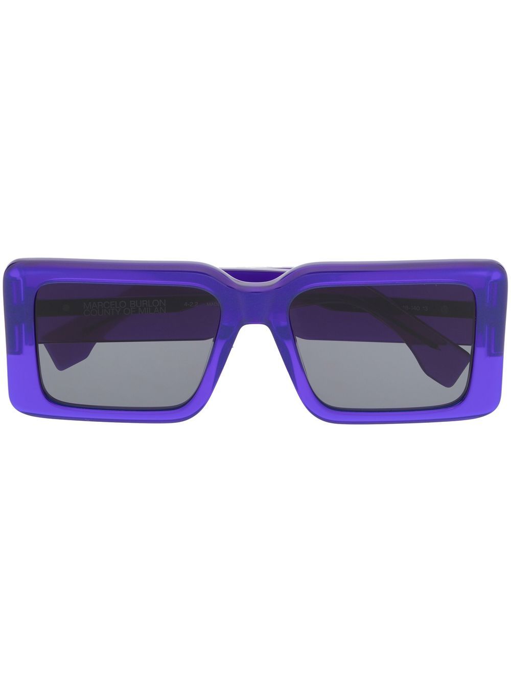 Marcelo Burlon County of Milan Eyewear Maiten 长方形框太阳眼镜 - 蓝色
