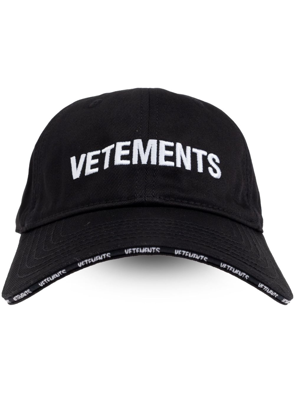 VETEMENTS 刺绣棒球帽 - 黑色