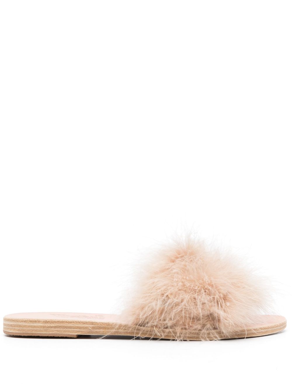 Ancient Greek Sandals Mia Marabu平底羽毛凉鞋 - 中性色