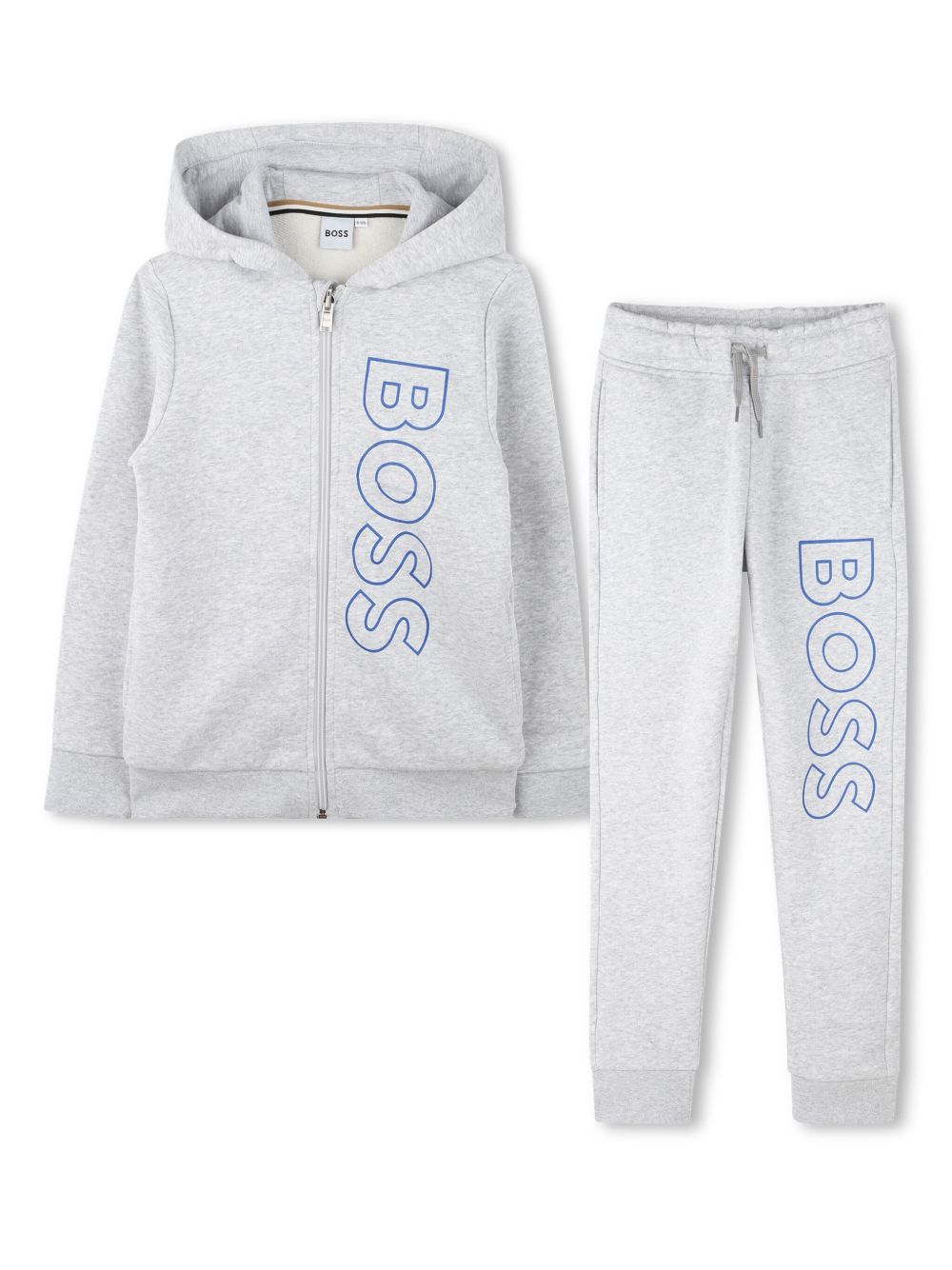 BOSS Kidswear 印花拉链运动套装 - 灰色