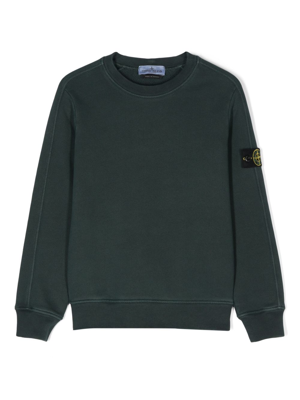 Stone Island Junior 罗盘徽章卫衣 - 绿色