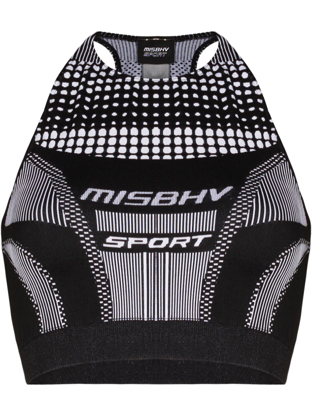 MISBHV logo挂脖运动文胸 - 黑色