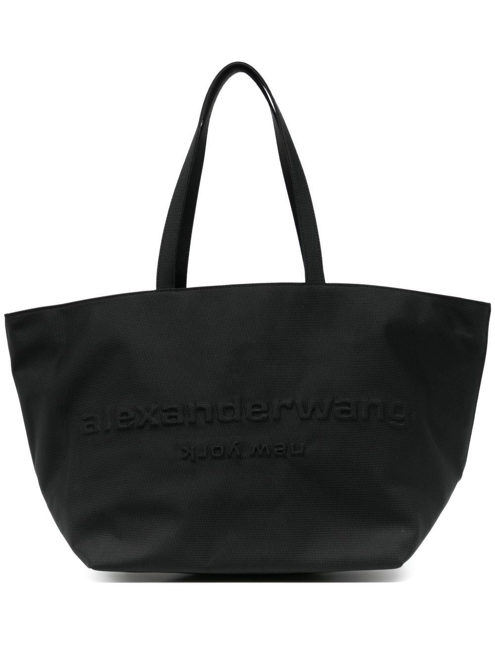 Alexander Wang Punch logo压纹手提包 - 黑色