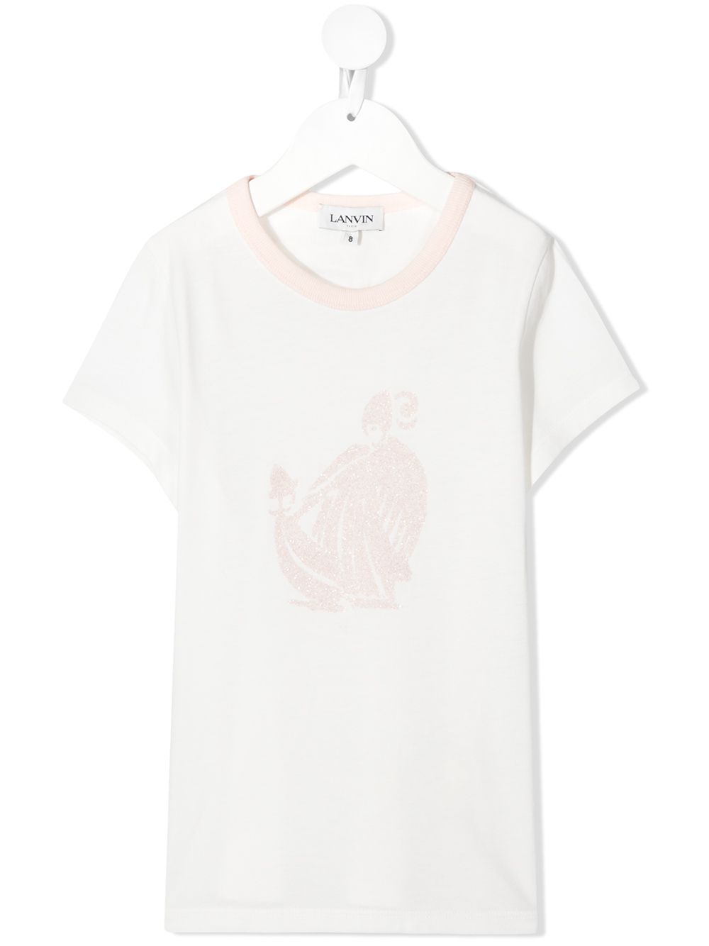 Lanvin Enfant 刺绣短袖T恤 - 白色