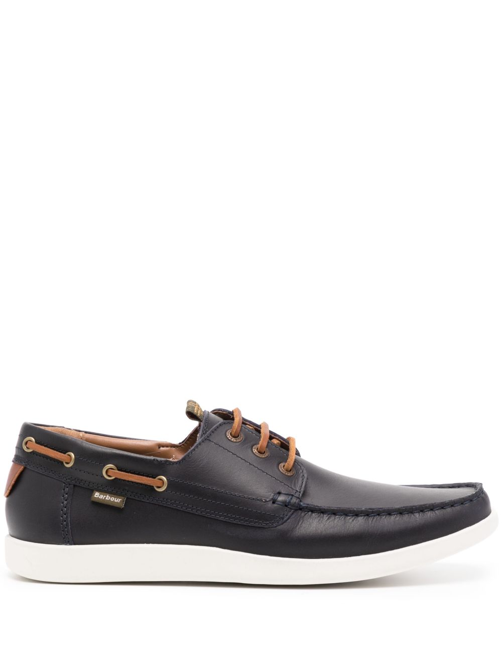 Barbour Armada 皮质帆船鞋 - 蓝色